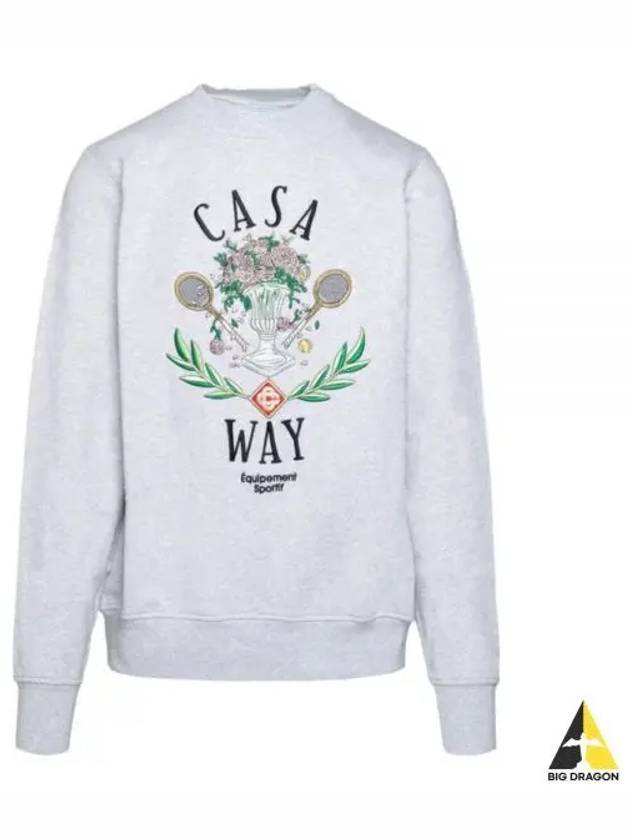 Men's Casa Way Cotton Sweatshirt Grey - CASABLANCA - BALAAN 2