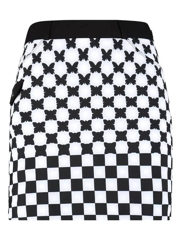 Women s Butterfly Checkerboard Culottes Skirt BMU4M102W - LUX GOLF - BALAAN 2