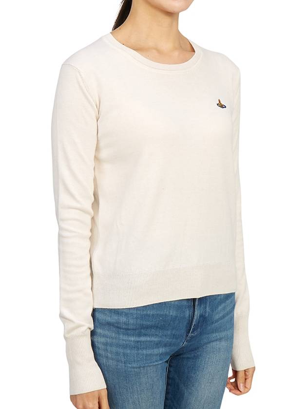 ORB Embroid Logo Knit Top Cream - VIVIENNE WESTWOOD - BALAAN 4