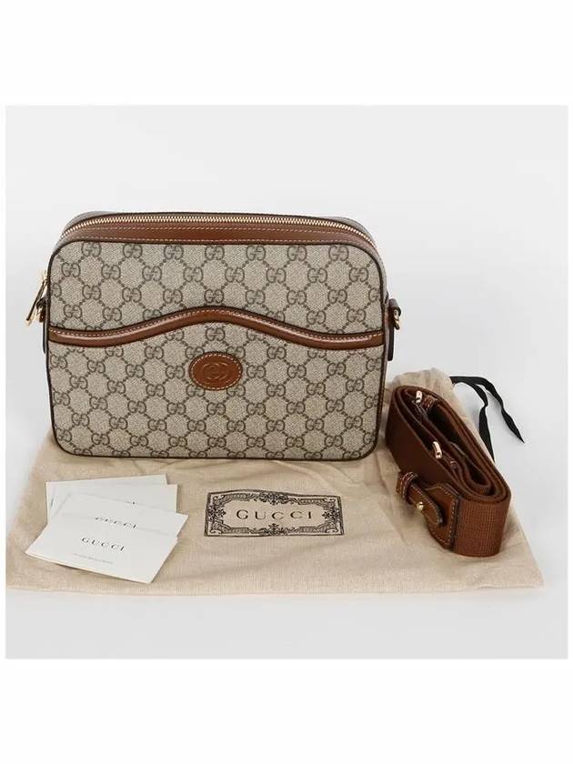 GG Supreme Interlocking G Detail Messenger Bag Beige Ebony - GUCCI - BALAAN 8