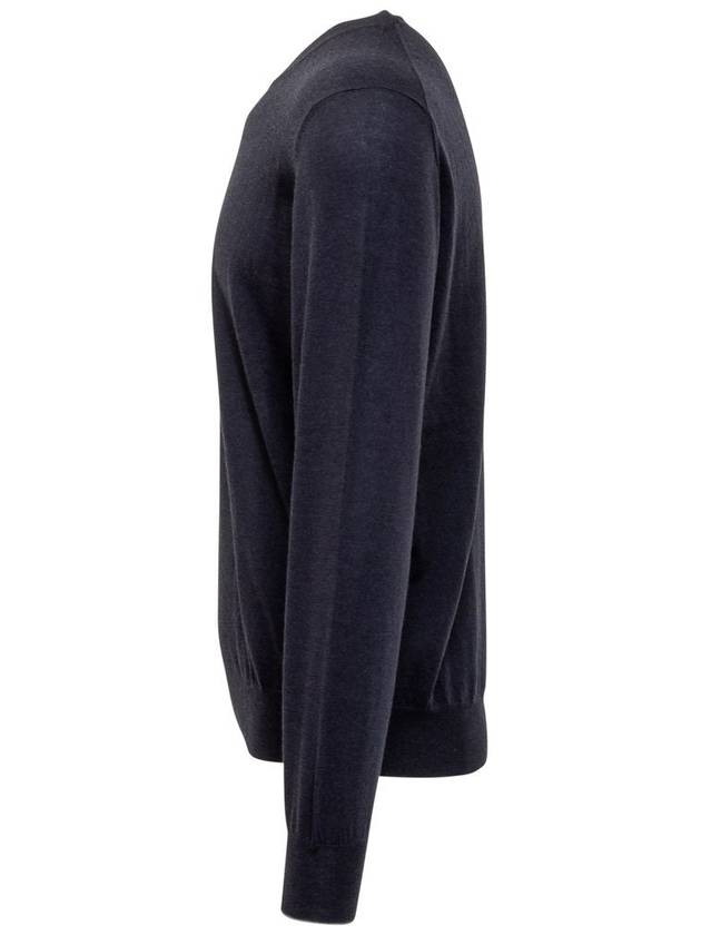 Wool Cashmere Knit Top Navy - BRUNELLO CUCINELLI - BALAAN 4