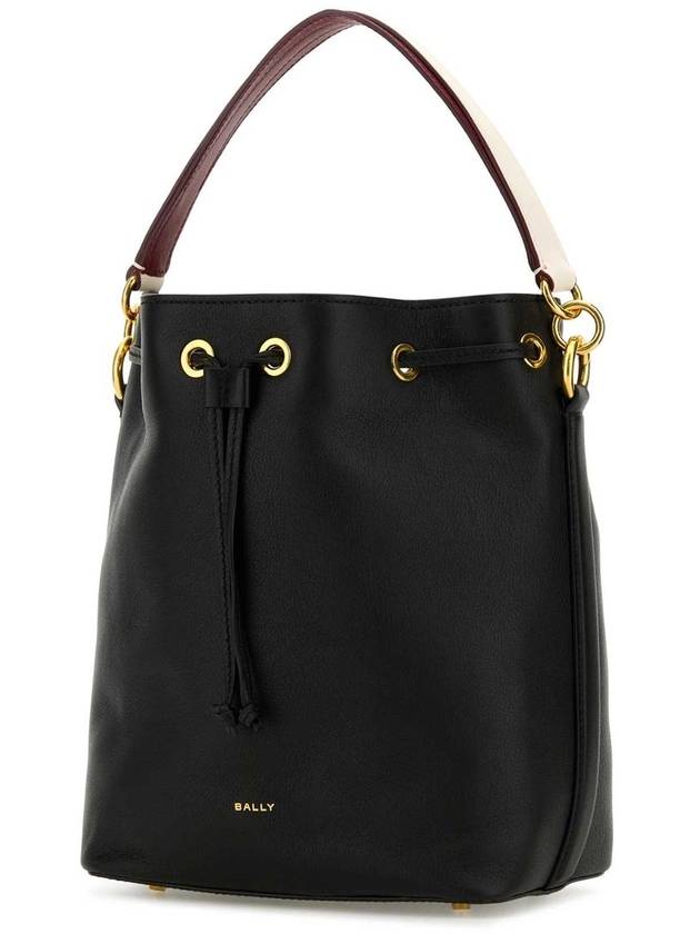 Logo Leather Bucket Bag Black - BALLY - BALAAN 3