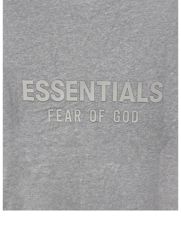 125SP244213F 123 Essential Spring Logo V-neck Short Sleeve T-shirt Dark Heather Gray Men’s T-shirt TLS - FEAR OF GOD - BALAAN 5