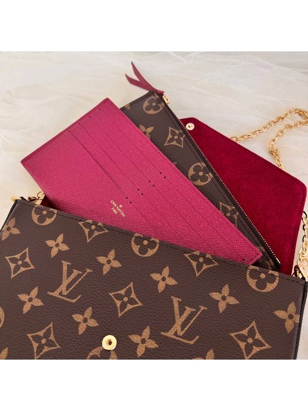 Felicie Pochette Monogram Shoulder Bag Fuchsia Brown - LOUIS VUITTON - BALAAN 7