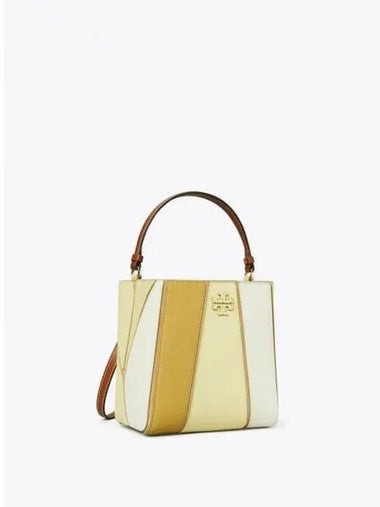 McGraw Color Block Small Bucket Bag Tote Lemon Yellow Multi Domestic Product GM0024060550944 - TORY BURCH - BALAAN 1