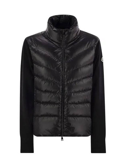 Women's Padded Wool Cardigan Black - MONCLER - BALAAN 2