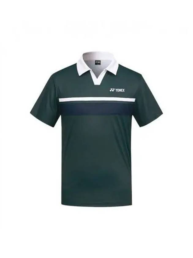 YONEX 231TS054U Green Open Collar T Shirt - YOUNESS - BALAAN 1