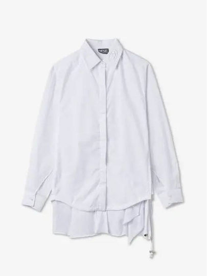 Layered Effect Buttoned Long Sleeve Shirt White - DIESEL - BALAAN 2