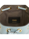 Mon Tresor FF Motif Leather Mini Bag Light Blue - FENDI - BALAAN 10