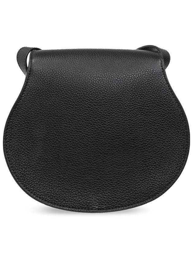 Marcie Saddle Small Grained Leather Cross Bag Black - CHLOE - BALAAN 4