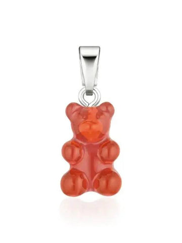 NOSTALGIA BEAR JELLY RED CLASSIC CONNECTOR SILVER WOMEN'S CHARM - CRYSTAL HAZE - BALAAN 1