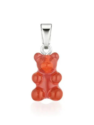 Nostalgia Bear Pendant Classic Jelly Red Silver Women Charm - CRYSTAL HAZE - BALAAN 1