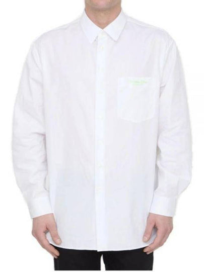 Cotton Long Sleeve Shirt White - DIOR - BALAAN 2