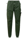 Men's Wappen Patch Straight Pants Green - STONE ISLAND - BALAAN 3