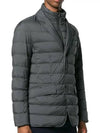 goose down padded jacket dark gray - HERNO - BALAAN.