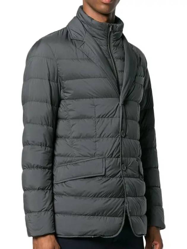 goose down padded jacket dark gray - HERNO - BALAAN.