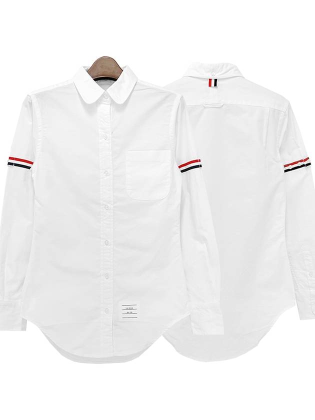 RWB Stripe Button Shirt White - THOM BROWNE - BALAAN 2