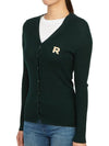 Logo Wool Cardigan Green - ROCHAS - BALAAN 5