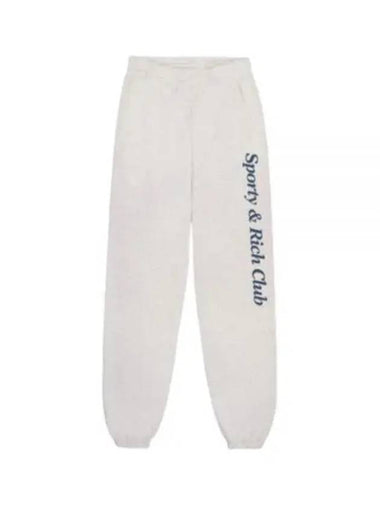 24 Starter Sweatpant Heather GrayNavy PA020S412SH - SPORTY & RICH - BALAAN 1