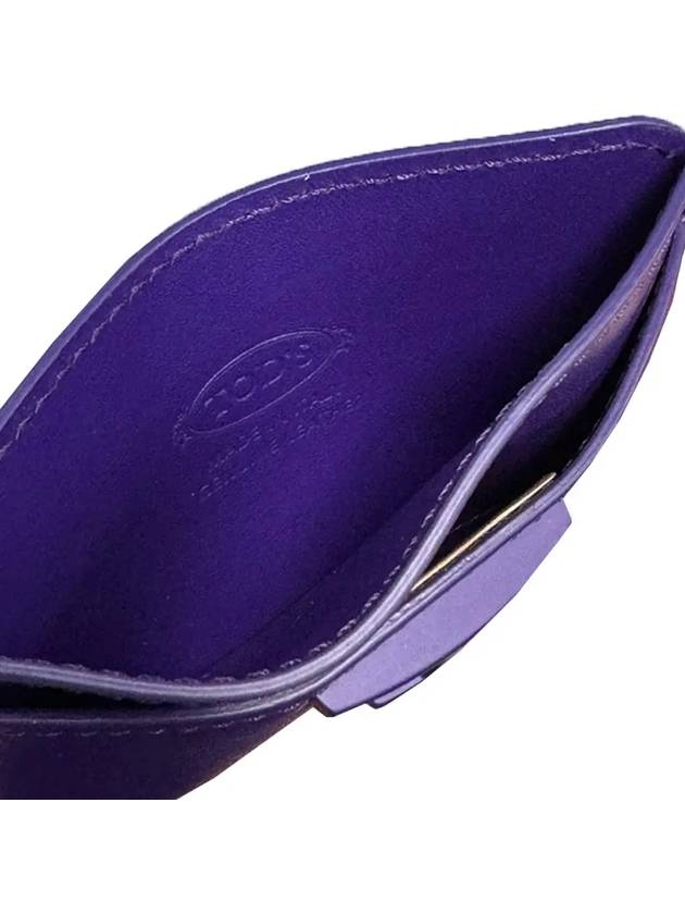 Timeless Logo Card Wallet Purple - TOD'S - BALAAN 5