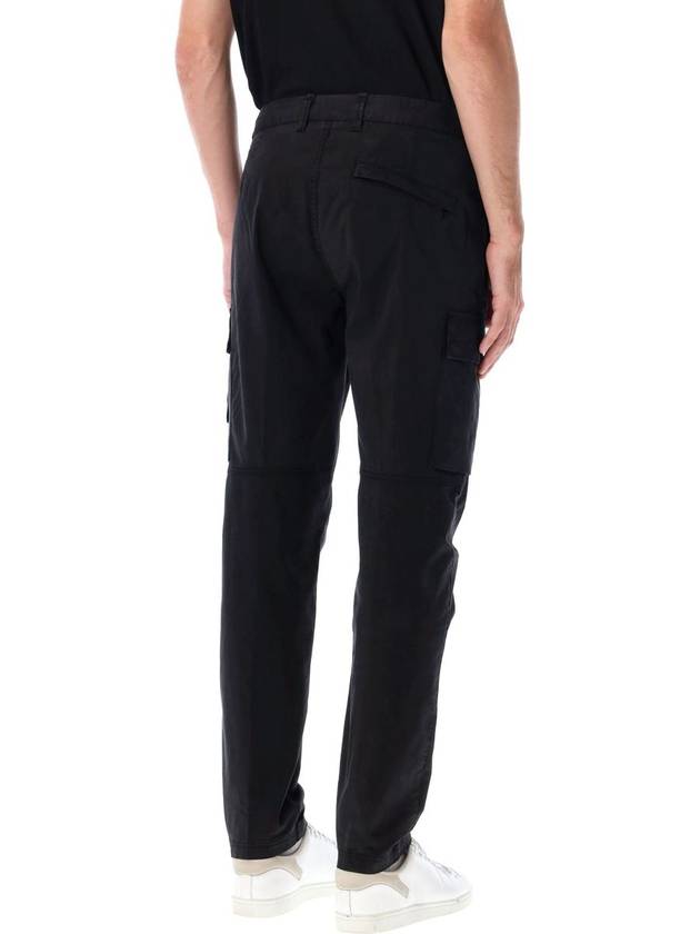 Supima Cotton Twill Stretch TC Straight Pants Black - STONE ISLAND - BALAAN 3