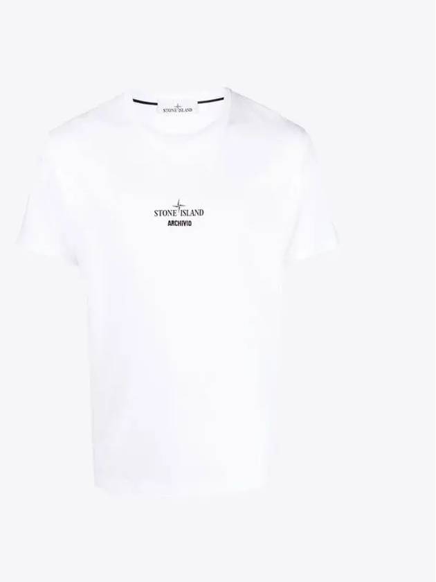 Archibio PVC Print Short Sleeve T-Shirt White - STONE ISLAND - BALAAN 2