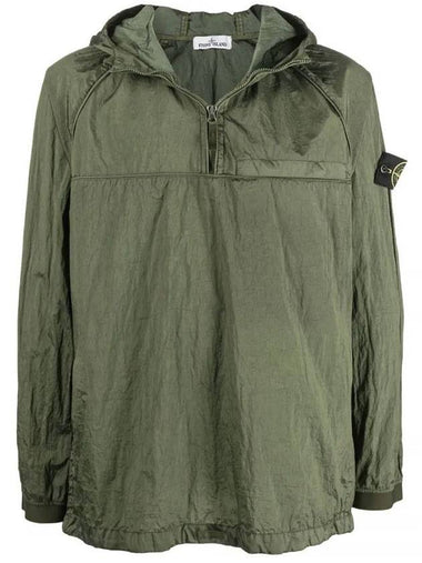 Men's Waffen Patch Metal Nylon Anorak Olive - STONE ISLAND - BALAAN 1