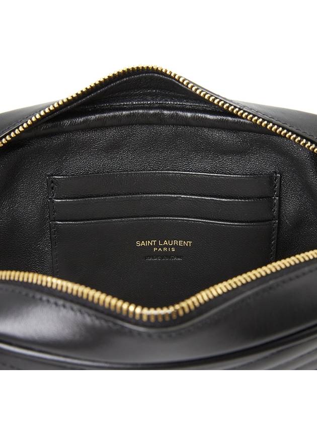 Lou Small Leather Cross Bag Black - SAINT LAURENT - BALAAN 9