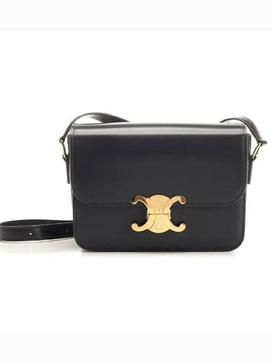 Teen Triomphe Shiny Calfskin Cross Bag Slate Grey - CELINE - BALAAN 2