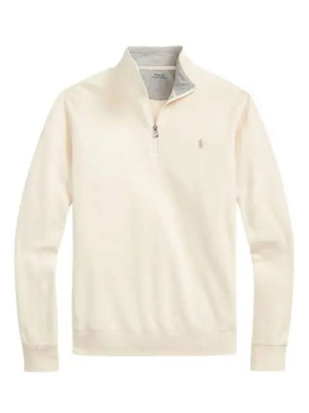 Logo Half Zip-up Sweatshirt Cream - POLO RALPH LAUREN - BALAAN 2