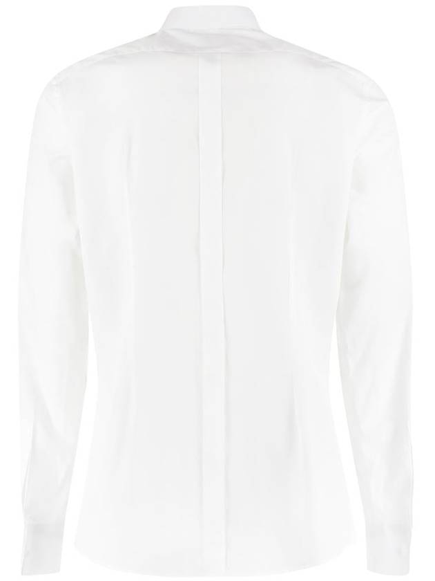 Men's Poplin Cotton Long Sleeve Shirt White - DOLCE&GABBANA - BALAAN 3