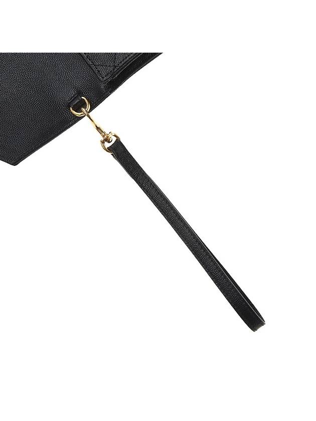 Matelasse Gold Logo Strap Clutch Bag Black - SAINT LAURENT - BALAAN 8