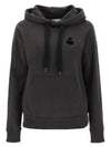 Malibu Logo Print Hooded Top Washed Black - ISABEL MARANT - BALAAN 3