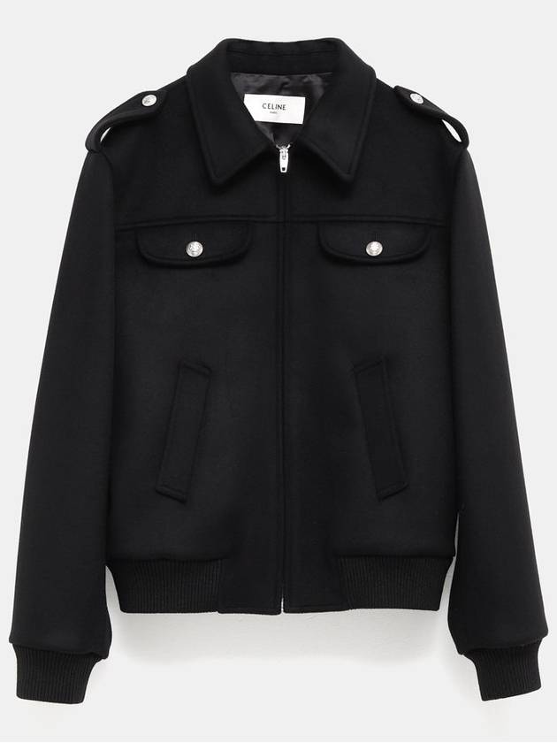 Embellished Cashmere Bomber Jacket - CELINE - BALAAN 1