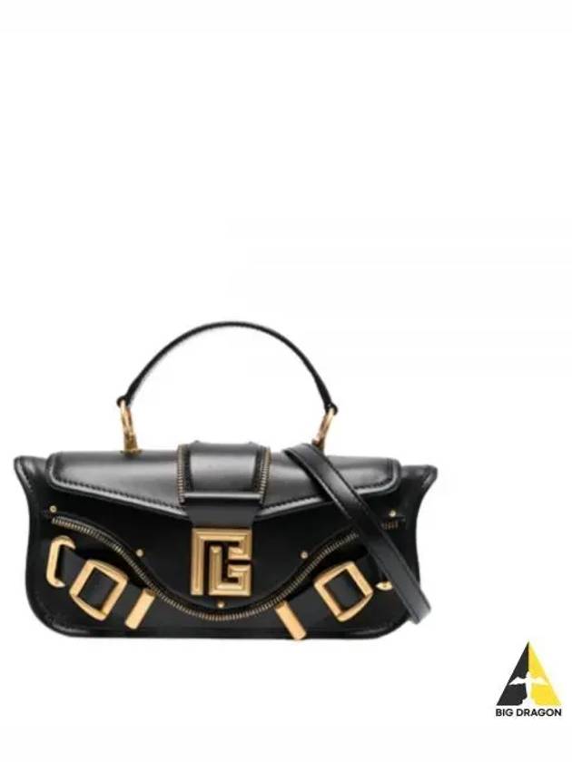 Leather Shoulder Bag Black - BALMAIN - BALAAN 2