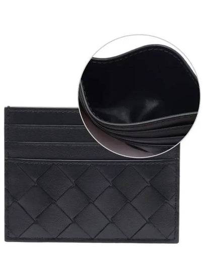 Intrecciato Leather Card Wallet Black - BOTTEGA VENETA - BALAAN 2