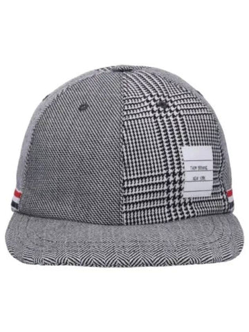 RWB Check Patch Ball Cap Gray Hat - THOM BROWNE - BALAAN 1