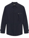 Nylon Long Sleeve Shirt Blue - FENDI - BALAAN 2