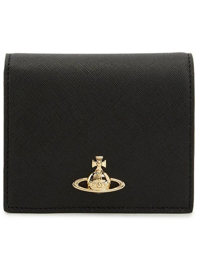 ORB Logo Half Wallet Black - VIVIENNE WESTWOOD - BALAAN 2