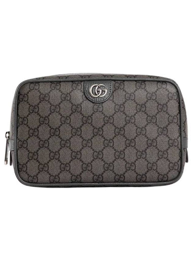 Ophidia GG Cosmetic Pouch Grey Black - GUCCI - BALAAN 1