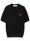 Red Heart Wappen Knit Top Black - COMME DES GARCONS - BALAAN 2