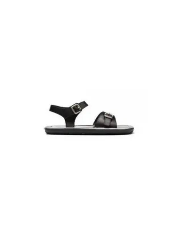 2X3071 3LI9 F0632 Leather Double Strap Sandals - PRADA - BALAAN 2