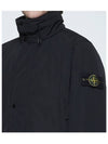 Logo Micro Twill Zip Up Jacket Black - STONE ISLAND - BALAAN 6