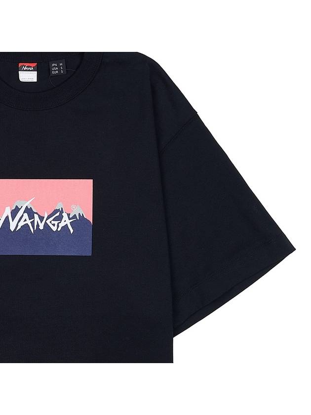 Men's Eco Hybrid Logo TShirt NW2411 1G805 C BLK PINK - NANGA - BALAAN 7