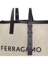 Signature Canvas Tote Bag Natural - SALVATORE FERRAGAMO - BALAAN 10