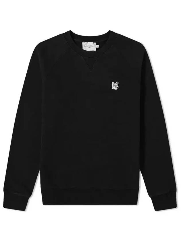 Grey Fox Head Patch Classic Sweatshirt Black - MAISON KITSUNE - BALAAN 3