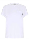 Stretch Cotton Jersey Short Sleeve T-Shirt White - BRUNELLO CUCINELLI - BALAAN 2