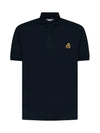 Afko Logo Cotton Polo Shirt Black - ISABEL MARANT - BALAAN 3