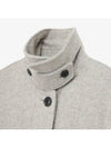 Alpaca Herringbone Balmacan Coat Gray - NOIRER FOR WOMEN - BALAAN 6