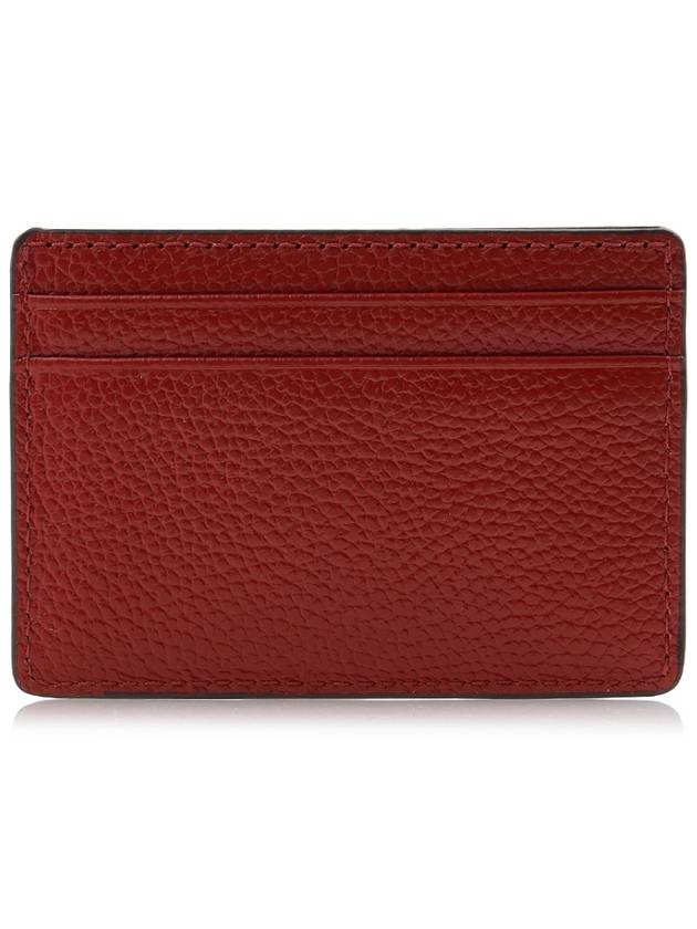 Pebble Leather Card Wallet Red - MICHAEL KORS - BALAAN 4